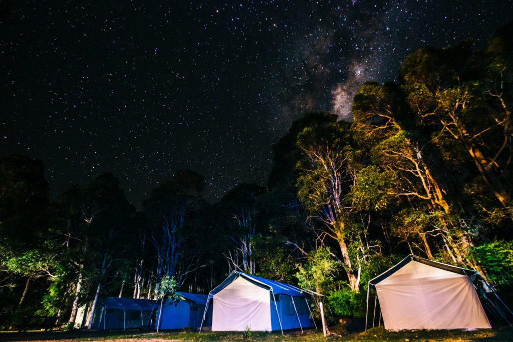 Wharncliffe Mill Campsite at night