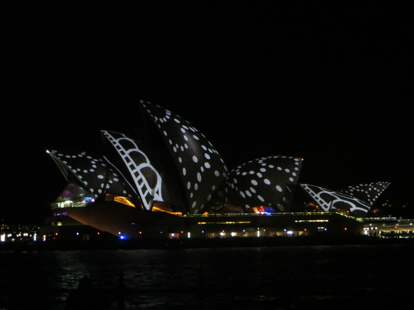 Opera House Lit Up with Aboriginal Projections