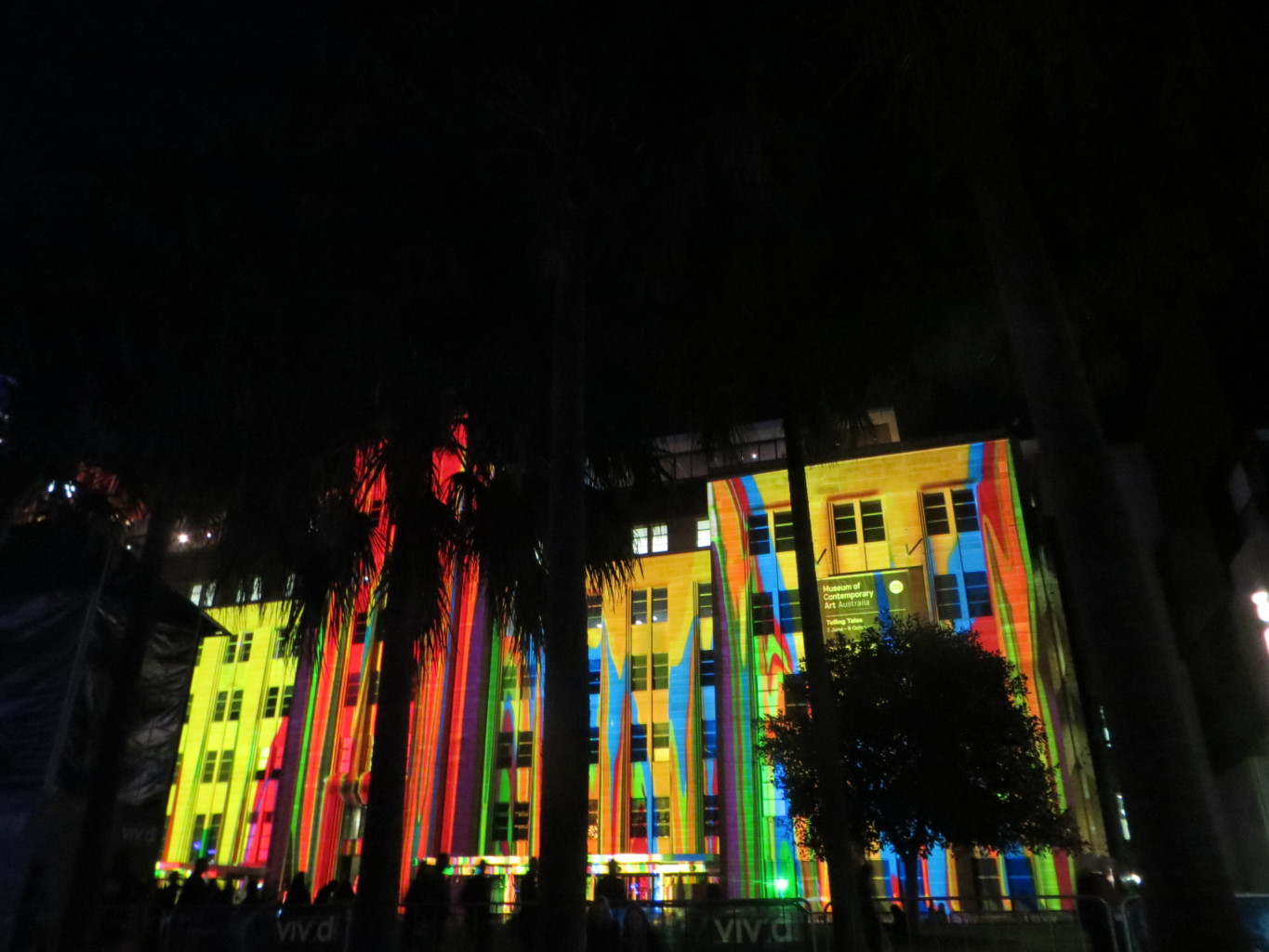 Abstract Paintings Projected on MCA Sydney
