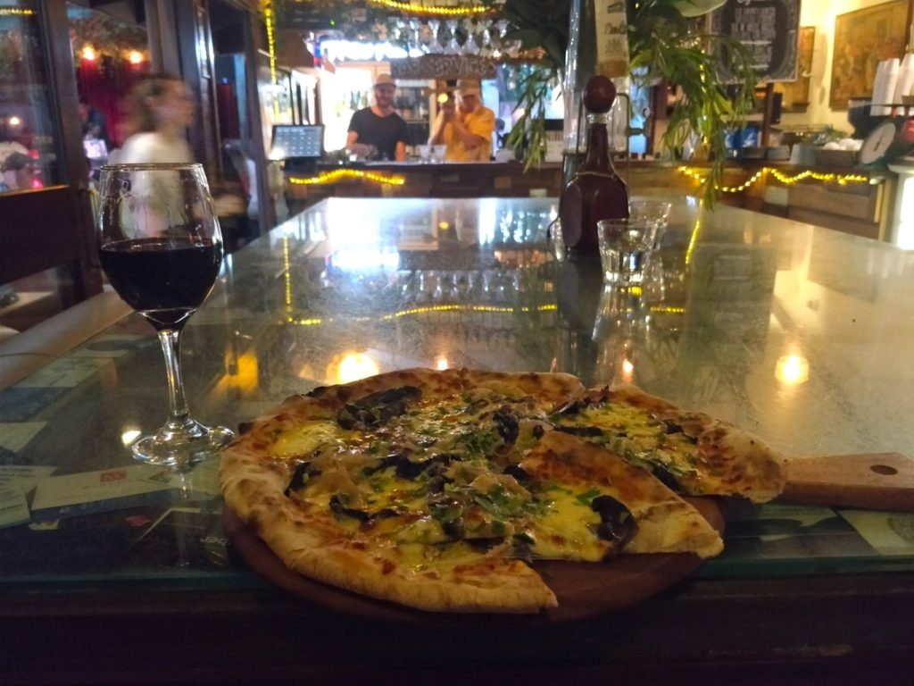 Woodfired pizza & funky decor